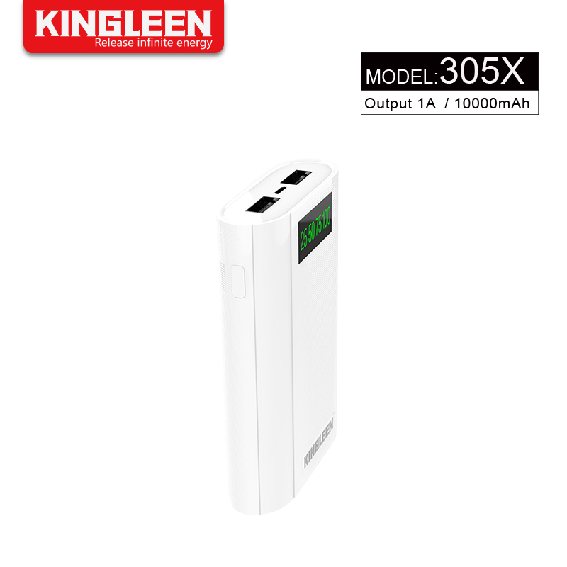 (image for) KINGLEEN 305X 10000mAh dual USB LED display power bank